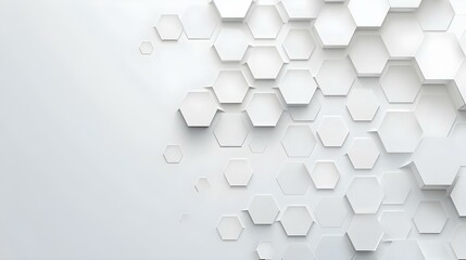 Vector banner design with hexagon pattern on white background
