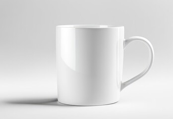 Obraz premium white glass mug mockup on white background