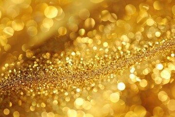 Golden glitter sparkles on a gold background