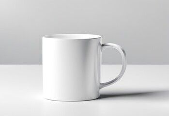 Fototapeta premium white glass mug mockup on white background