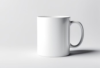 Obraz premium white glass mug mockup on white background