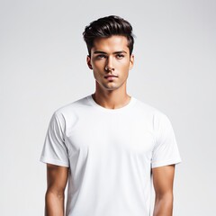 white t-shirt mockup isolated white background