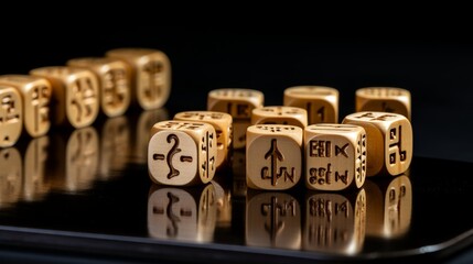 Wooden cubes background with blank copy space for text, quotes, or graphic design elements