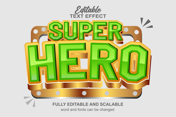 SUPER HERO 3D EDITABLE TEXT EFFECT VECTOR FILE