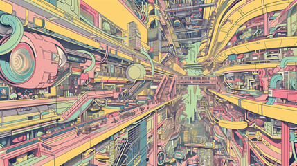 Obraz premium Industrial City