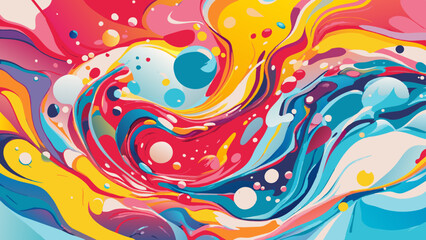 Obraz premium Vibrant Abstract Swirl Pattern with Colorful Whirls
