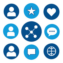 a set of Connections icon, Connections icon set, various style set pack