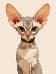 Super cute cat decorations, background images, wallpapers, vertical screen.