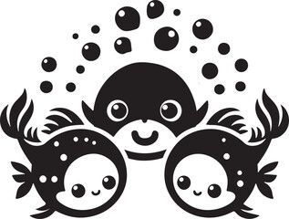 cute fish illustration vector silhouette