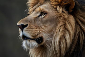 Naklejka premium A portrait of a lion