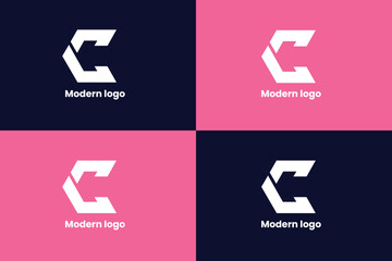 letter C corporate company logo, letter CD logo, letter C and arrow icon logo, letter C 3d logo, logomark