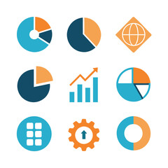 Analysis icon set vector art illustration, a set of analysis icon pack