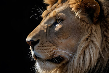 Naklejka premium A portrait of a lion