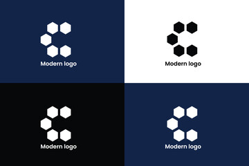 letter c tech company logo, letter c and hexagon logo, letter c iconic logo, brandmark