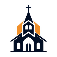church logo vector art illustration
