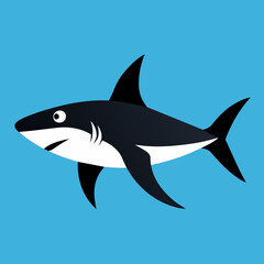 Obraz premium Blacktip shark runs icon vector illustration. 