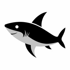          Blacktip shark runs icon vector illustration.
