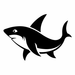 Obraz premium Blacktip shark runs icon vector illustration. 