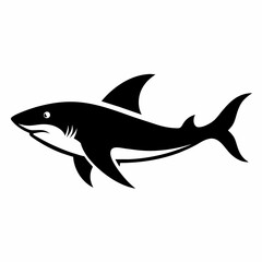 Fototapeta premium Blacktip shark runs icon vector illustration. 