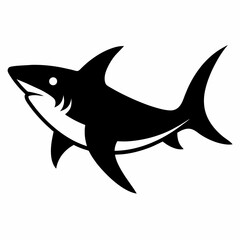 Obraz premium Blacktip shark runs icon vector illustration. 