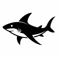          Blacktip shark runs icon vector illustration.
