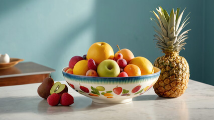 fruit in a bowl background