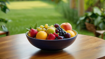 fruit in a bowl background