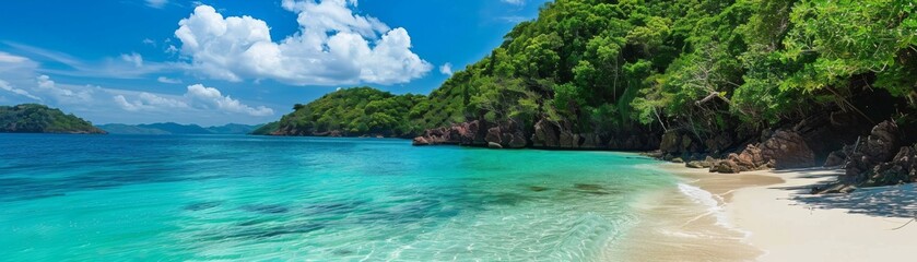 Pristine Tropical Beach with Turquoise Waters