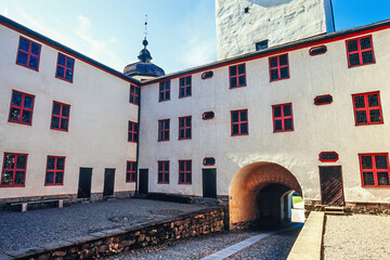 Courtyard at Läckö castle in Sweden