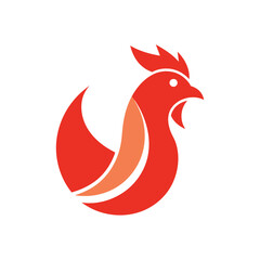 minimalist Chicken Logo design concept vector art illustration