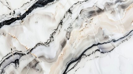 White and black marble background, Generative AI