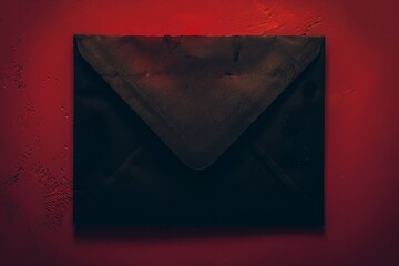 a Old black letter envelope that contains food service documents in the retro vintage style.