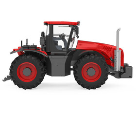 Red Tractor Isolated