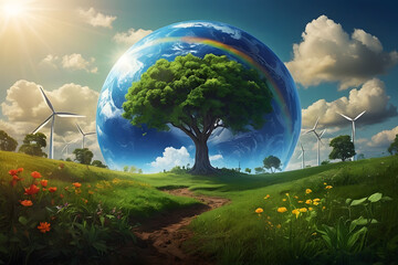 A concept photo of world ozone day