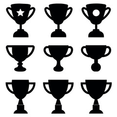 Sports Trophy Icon vector set illustration, This is a Trophy icon illustration