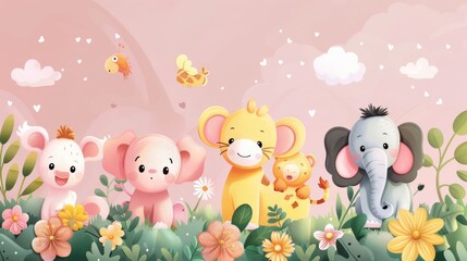 Naklejka premium Animal World Illustration 