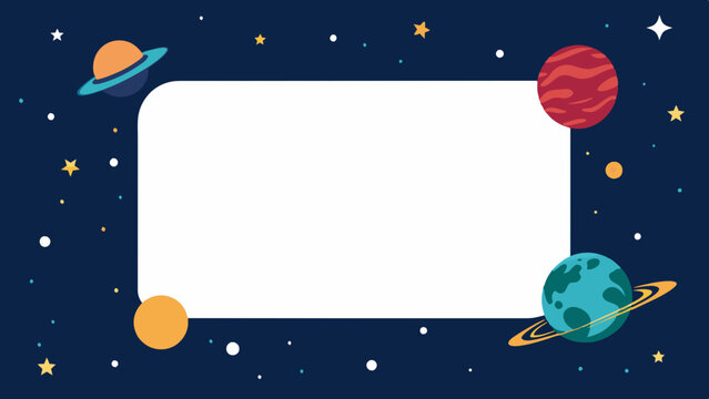  frame with a space exploration theme, ideal for science or adventure content, space for copy