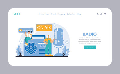 Mass media concept. Flat vector illustration.