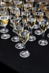 Close-up of Champagne Flutes at Elegant Event