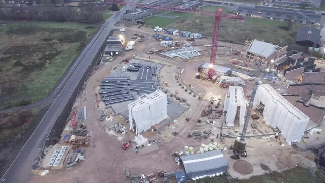 Construction Site of the New Police Academy Station In Herning