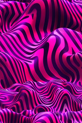 Fototapeta premium A pink and purple striped background with a zigzag pattern. The background is very colorful and vibrant