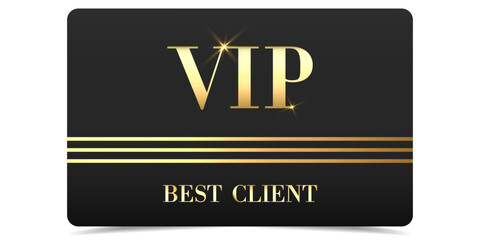 Naklejka premium VIP. Vip in abstract style on black background. VIP card. Luxury template design, Invitation. Vip gold ticket. Premium card. 