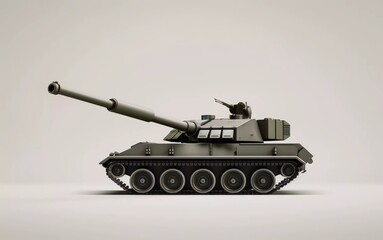 Military tank 3d art vector design template isolated white metal makes realistic modern elements war amx 10 very impressive