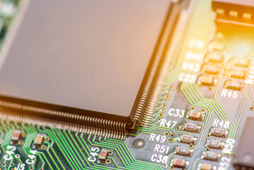 Abstract,close up of Mainboard Electronic background.
(logic board,cpu motherboard,circuit,system...