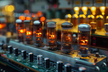 A historical timeline of silicon's role in the evolution of semiconductors and electronics, from early discoveries to modern applications.. AI generated.