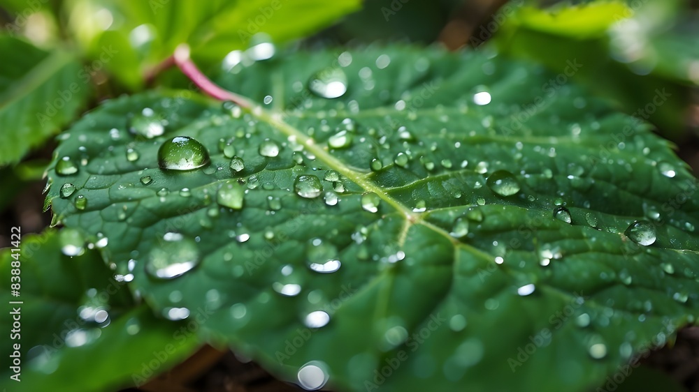 Poster a_captivating_macro_shot_showcasing_large_transparent_