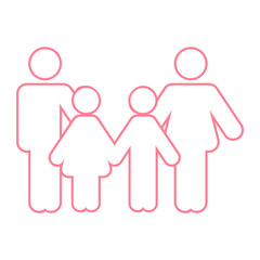 family icon outline, family icon sign