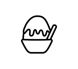 シンプルなかき氷のイラスト
