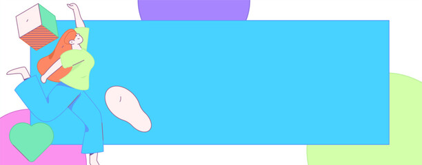 People exercising healthy running vector internet operation illustration
