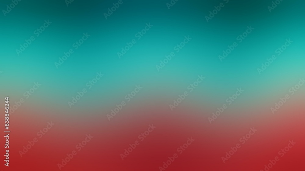 Poster red to teal color gradient background with noise texture, dynamic tones,blurred gradient